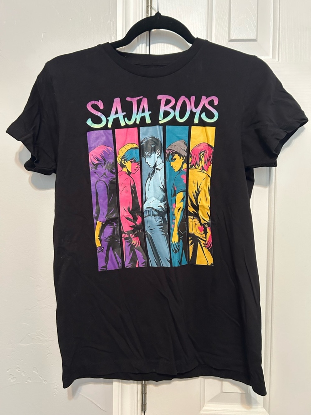 Saja Boys Graphic Tee in Black with Neon Art